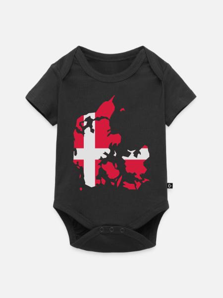 Dänemark - Baby Premium Kurzarmbody - Schwarz