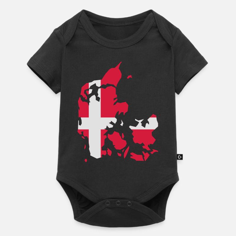 Danemark - drapeau - Body à manches courtes Premium Bébé - noir