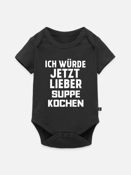 SUPPE KOCHEN - Baby Premium Kurzarmbody - Schwarz