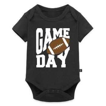 Football American USA US Christmas Xmas Superbowl - Baby Premium Kurzarmbody - Schwarz - Vorne