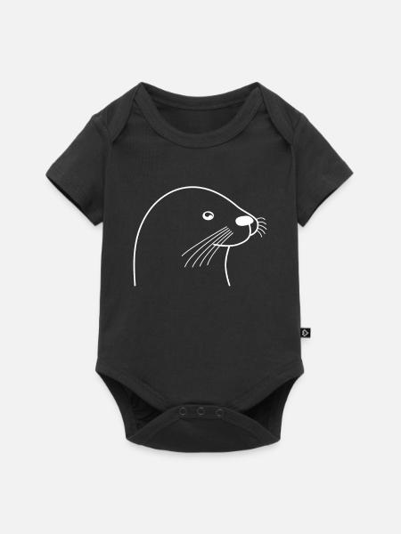 otter - Baby Premium Kurzarmbody - Schwarz