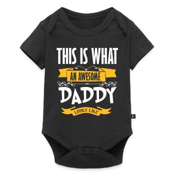 Best Dad in the World Father Gift Father's Day Dad - Baby Premium short-sleeve bodysuit - black - Front