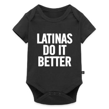 Latinas Do It Better White - Baby Premium short-sleeve bodysuit - black - Front