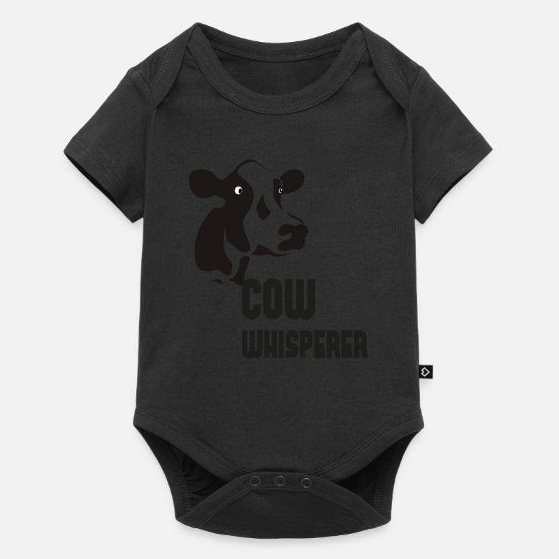 FUNNY COW CADEAU Whisperer - Body à manches courtes Premium Bébé - noir