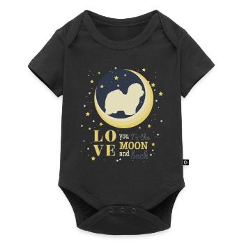 Cotton Dog T-shirt pour chien cadeau d'amour - Body à manches courtes Premium Bébé - noir - Devant