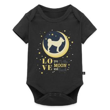 Lundehund norvégien Chien T-shirt cadeau d'amour - Body à manches courtes Premium Bébé - noir - Devant