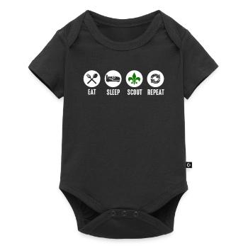 Eat Sleep Scout Repeat - Baby Premium short-sleeve bodysuit - black - Front