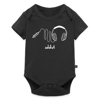 addict Musique - Musique - Son - Cadeau - Body à manches courtes Premium Bébé - noir - Devant