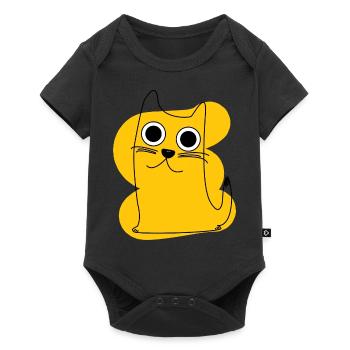 Yellow Cat - Baby Premium short-sleeve bodysuit - black - Front