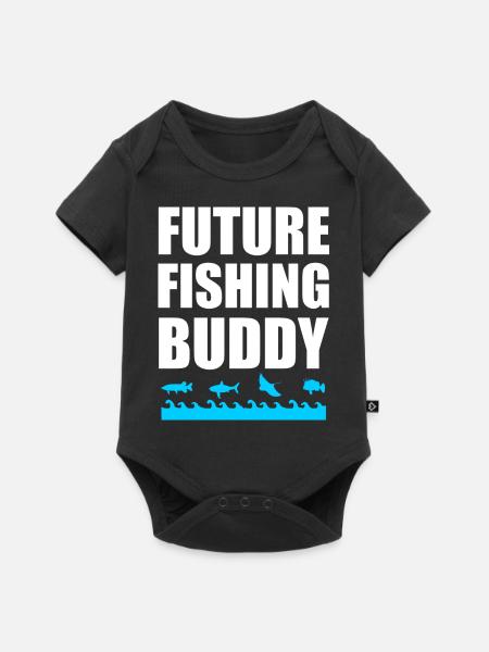 future fishing buddy - Baby Premium Kurzarmbody - Schwarz