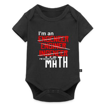 Je suis un ingénieur - je suis bon avec les mathématiques - Body à manches courtes Premium Bébé - noir - Devant