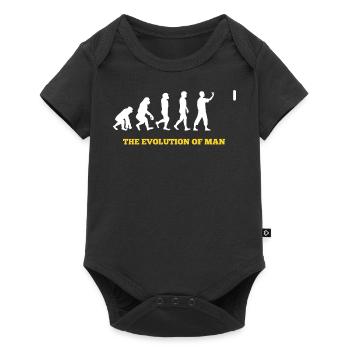 Dart - Evolution - Lustig - Geschenk - Baby Premium Kurzarmbody - Schwarz - Vorne