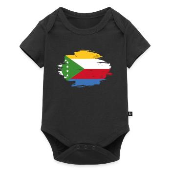 homeland flag love origin Comoros png - Baby Premium short-sleeve bodysuit - black - Front