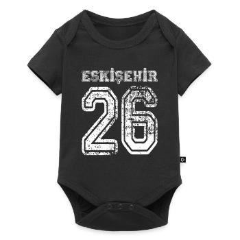 26 Eskisehir plaque d'immatriculation turque comme un cadeau - Body à manches courtes Premium Bébé - noir - Devant