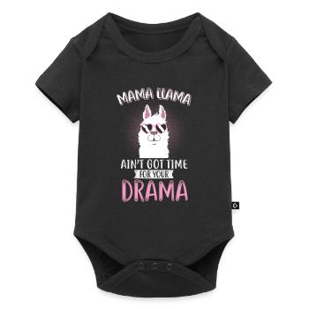 MAMA LAMA PAS DE TEMPS POUR GOT DRAME / cadeaux - Body à manches courtes Premium Bébé - noir - Devant