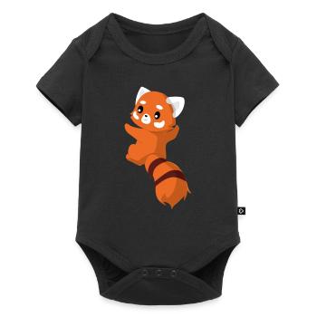Red Panda - Cat Bear - Cute - Gift - Baby Premium short-sleeve bodysuit - black - Front