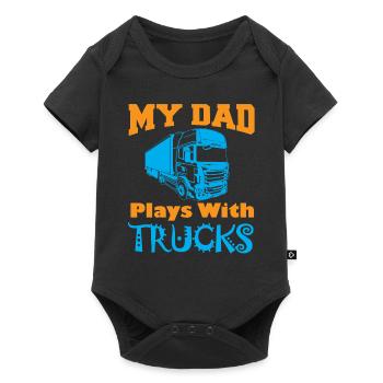 Children's gift idea truck - Baby Premium short-sleeve bodysuit - black - Front