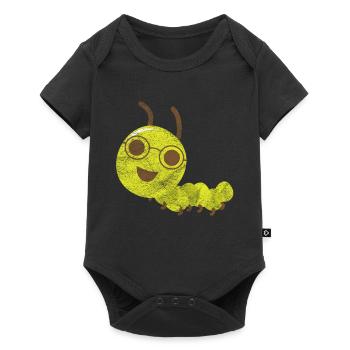 insecte chenille lecture Caterpillar ver cadeau - Body à manches courtes Premium Bébé - noir - Devant