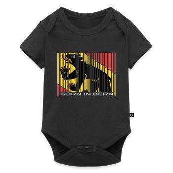 Born in Bern Switzerland Swiss Born in gift - Baby Premium short-sleeve bodysuit - black - Front
