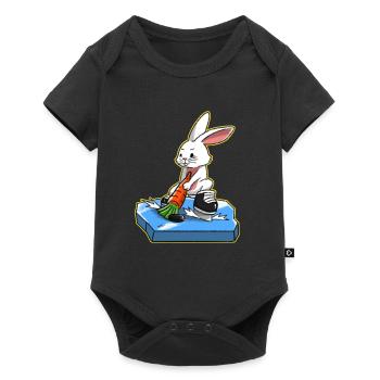 I love Hockey Ice Hockey Happy Easter Gift - Baby Premium short-sleeve bodysuit - black - Front