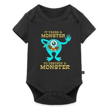 Monster - Creepy - Destroy - Gift - Baby Premium short-sleeve bodysuit - black - Front