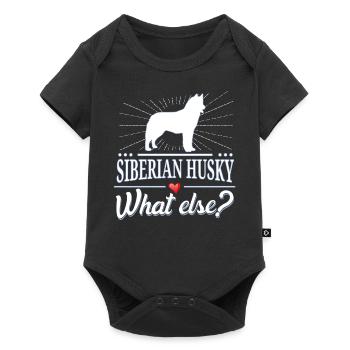 Siberian Husky what else? - Baby Premium Kurzarmbody - Schwarz - Vorne