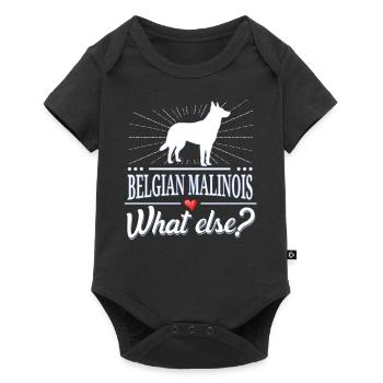 Malinois what else? Belgian Malinois - Baby Premium Kurzarmbody - Schwarz - Vorne