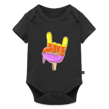 Flutschfinger Rocks - glace - doigts - Body à manches courtes Premium Bébé - noir - Devant