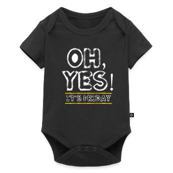 Vendredi - fin de semaine - heure de fermeture - Body à manches courtes Premium Bébé - noir - Devant
