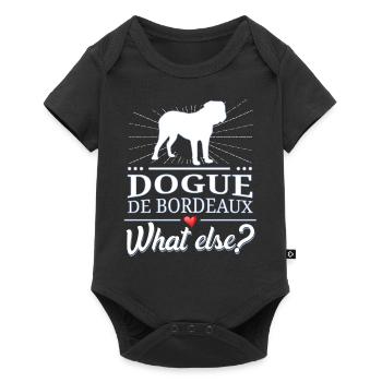 Bordeauxdogge what else? Dogue de Bordeaux - Baby Premium Kurzarmbody - Schwarz - Vorne