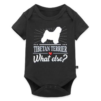 Tibet-Terrier what else? Tibetan Terrier - Baby Premium Kurzarmbody - Schwarz - Vorne