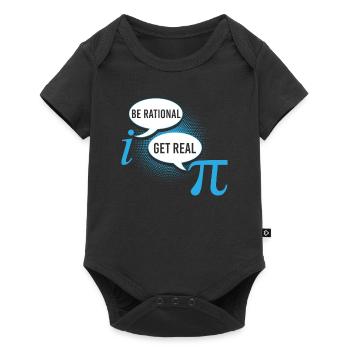 Pi Day Soyez rationnel Obtenez Real Shirt - Body à manches courtes Premium Bébé - noir - Devant