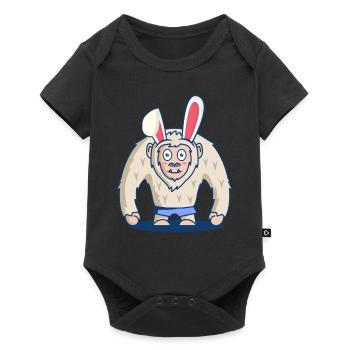 BigFoot Sasquatch De Pâques Lapin cadeau T-shirt - Body à manches courtes Premium Bébé - noir - Devant