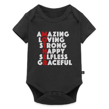 Mother - Muttertagsgeschenk Muttertag - Baby Premium Kurzarmbody - Schwarz - Vorne