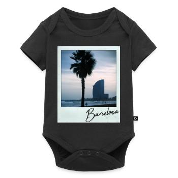 Plage de Barcelone - Body à manches courtes Premium Bébé - noir - Devant