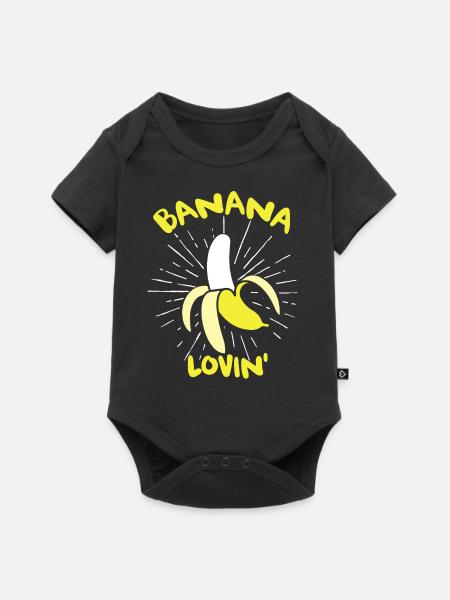 Banana Lovin shirt with banana - Baby Premium short-sleeve bodysuit - black