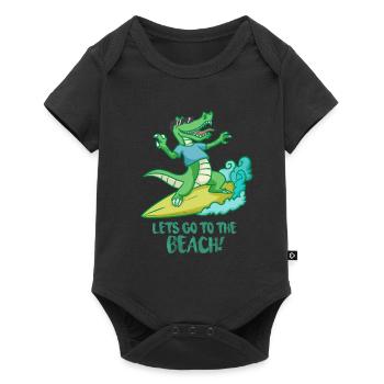 CROCKSURF - Allons à la plage! - Body à manches courtes Premium Bébé - noir - Devant