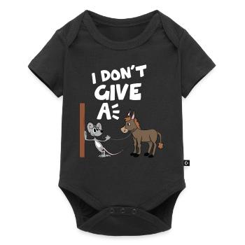 Donkey horse mouse i dont give a funny funny fun ne - Baby Premium short-sleeve bodysuit - black - Front