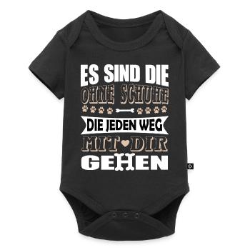 Hund Labrador Agility Tierschutz Tierfreund - Baby Premium Kurzarmbody - Schwarz - Vorne