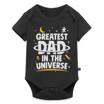 Father's Day Gift - Greatest Dad In The Universe - Baby Premium short-sleeve bodysuit - black - Front