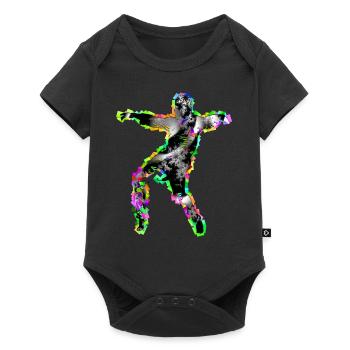 Fractal & Rainbow, Nerd Gift, Dancer & Colorful - Baby Premium short-sleeve bodysuit - black - Front