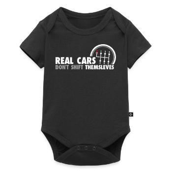 Real Cars Don't Shift Themselves Funny Auto Racing - Baby Premium short-sleeve bodysuit - black - Front