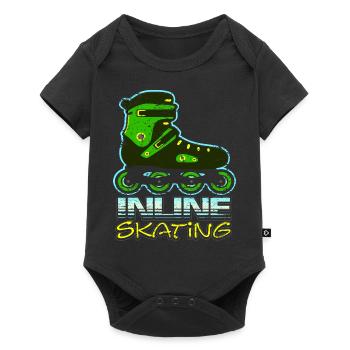 Inline Skates - Baby Premium Kurzarmbody - Schwarz - Vorne