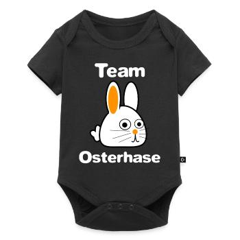 Team Osterhase - Ostern - Osterfeiertage - Hase - Baby Premium Kurzarmbody - Schwarz - Vorne