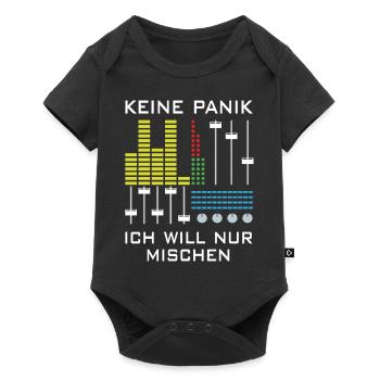 Keine Panik | Deejay, Mischpult - Baby Premium Kurzarmbody - Schwarz - Vorne