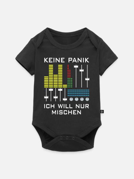 Keine Panik | Deejay, Mischpult - Baby Premium Kurzarmbody - Schwarz