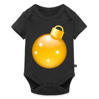 Smiley Christmas bauble - Baby Premium short-sleeve bodysuit - black - Front