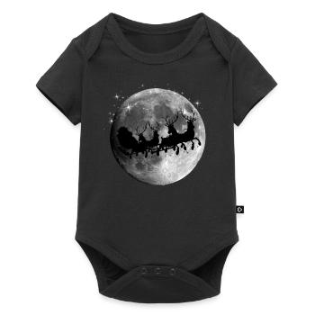 Lune Père Noël - Body à manches courtes Premium Bébé - noir - Devant