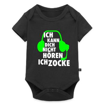 Gamer Zocker PC Konsole lustiger Spruch Konsolen - Baby Premium Kurzarmbody - Schwarz - Vorne