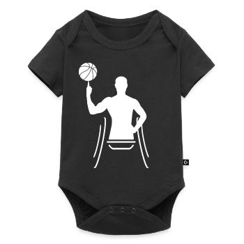 Basketball en fauteuil roulant - Body à manches courtes Premium Bébé - noir - Devant